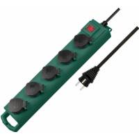 Brennenstuhl - Super-Solid SL 554 garden socket, 5-way, IP54, cable H07RN-F 3G1.5 5m, switch