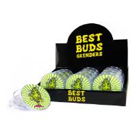 Best Buds Plastic Grinders Pizza 3 Parts - 50mm